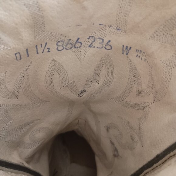 Cowtown Men’s Black Western Cowboy Boots White Embroidery Size 11.5 - Picture 13 of 15